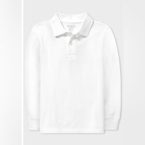 Children’s Place long sleeve white uniform tee in size 5/6